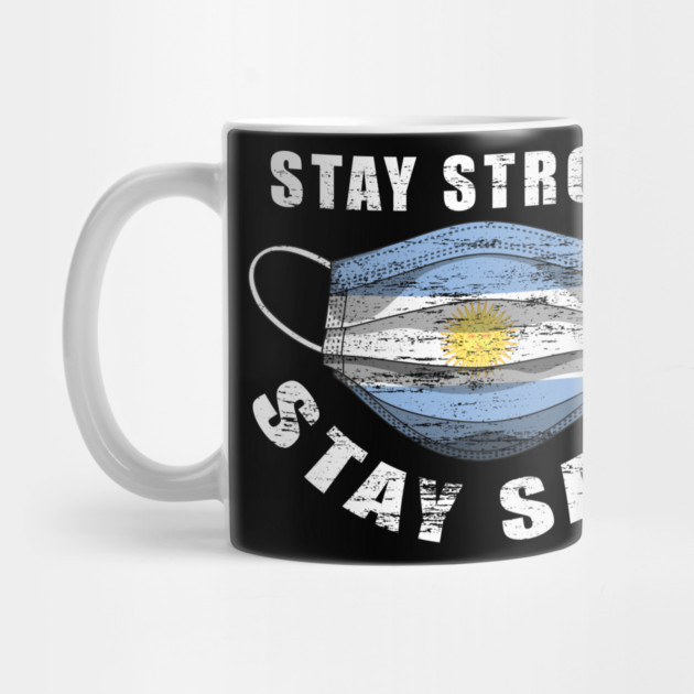 Stay Strong Stay Safe Argentina Flag Mask Solidarity Awareness by creative