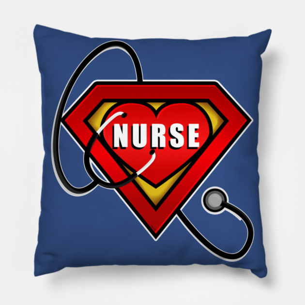 Superhero Nurse Coronavirus Hero Pillow by creative