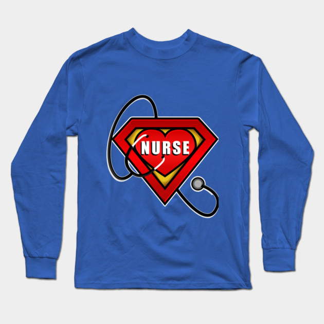 Superhero Nurse Coronavirus Hero Long Sleeve T-Shirt by creative