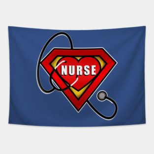 Superhero Nurse Coronavirus Hero Tapestry