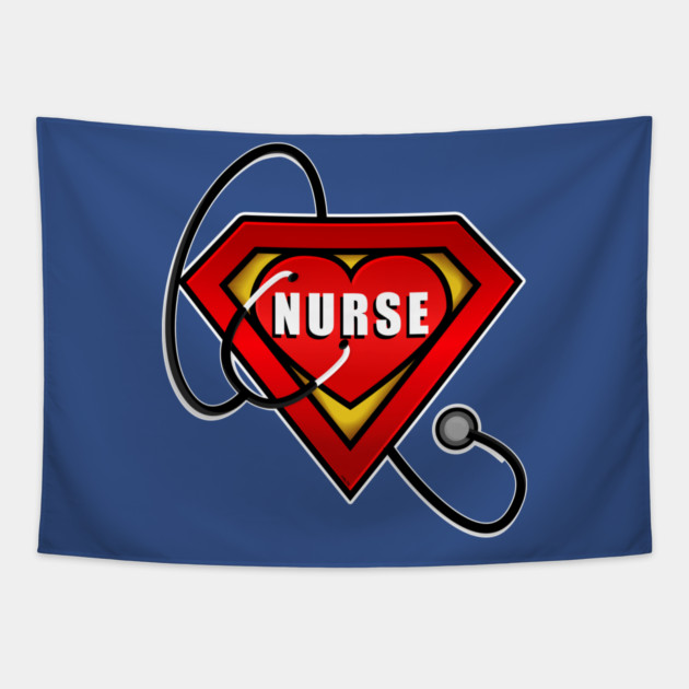Superhero Nurse Coronavirus Hero Tapestry by creative