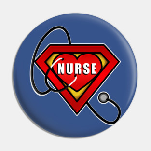 Superhero Nurse Coronavirus Hero Pin