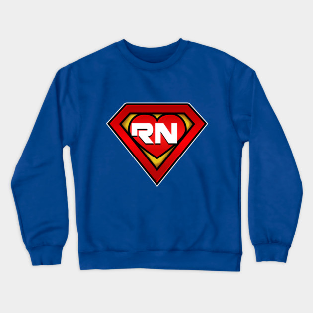 Superhero RN Nurse Coronavirus Hero Crewneck Sweatshirt by creative
