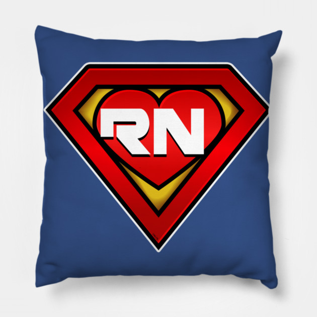 Superhero RN Nurse Coronavirus Hero Pillow by creative