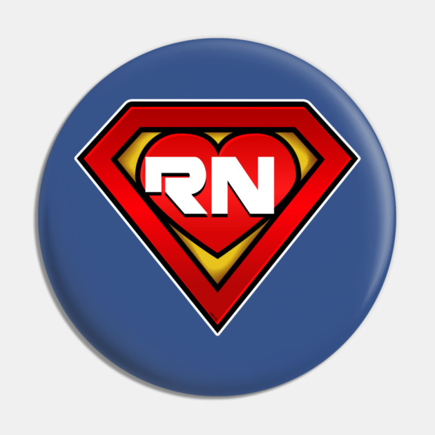 Superhero RN Nurse Coronavirus Hero Pin by creative