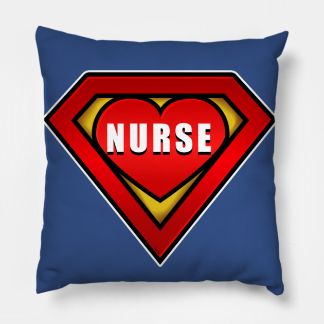 Superhero Nurse Coronavirus Hero Pillow by creative
