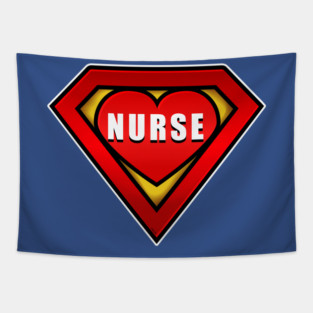 Superhero Nurse Coronavirus Hero Tapestry