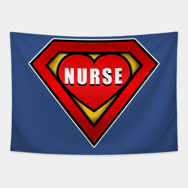 Superhero Nurse Coronavirus Hero Tapestry by creative