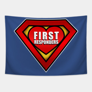 Superhero First Responder Coronavirus Hero Tapestry