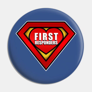 Superhero First Responder Coronavirus Hero Pin