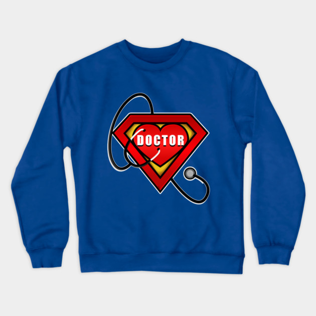 Superhero Doctor Coronavirus Hero Crewneck Sweatshirt by creative