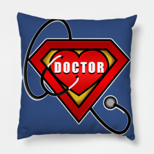 Superhero Doctor Coronavirus Hero Pillow