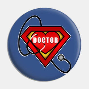 Superhero Doctor Coronavirus Hero Pin