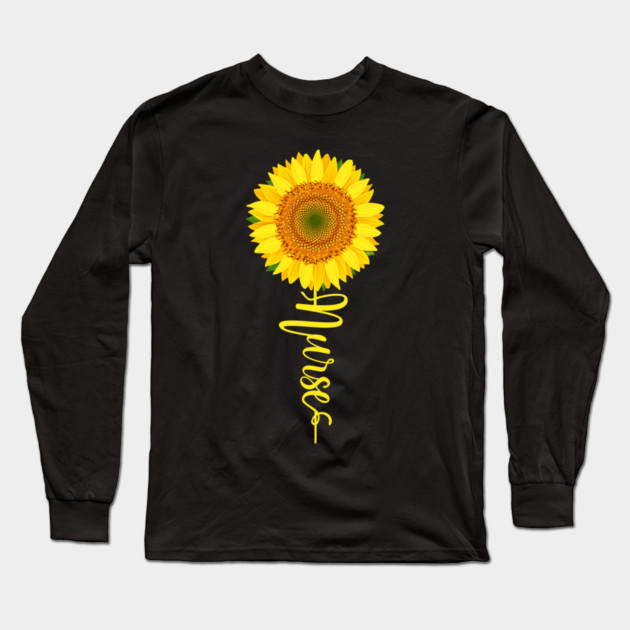 Nurse Scrip Sunflower Long Sleeve T-Shirt by creative