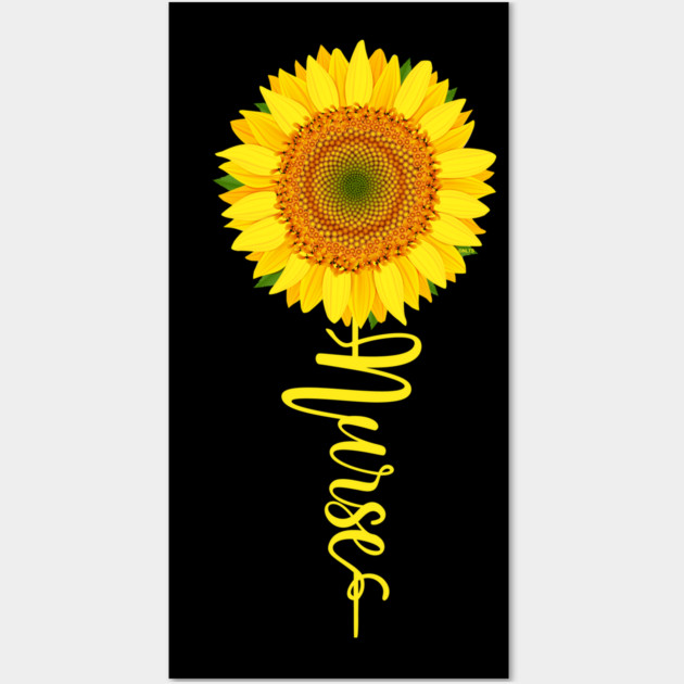 Nurse Scrip Sunflower Wall Art by creative