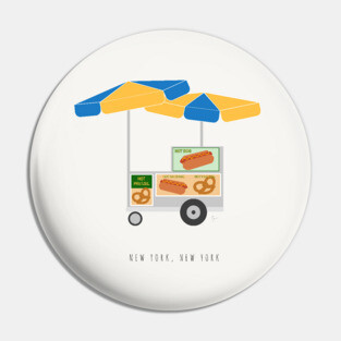 New York City, NYC Hot Dog & Pretzel Cart Pin