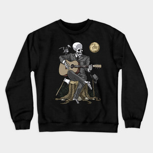 Skeleton Guitar Player Crewneck Sweatshirt