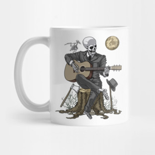 Skeleton Guitar Player Mug