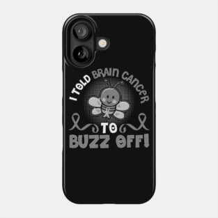 funny brain cancer bee warrior Phone Case