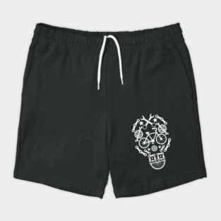 Funny Bicycle Cycling Skull Humor Graphic Shorts