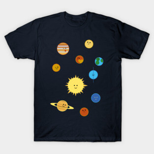 Cute planets (incl Pluto!) T-Shirt