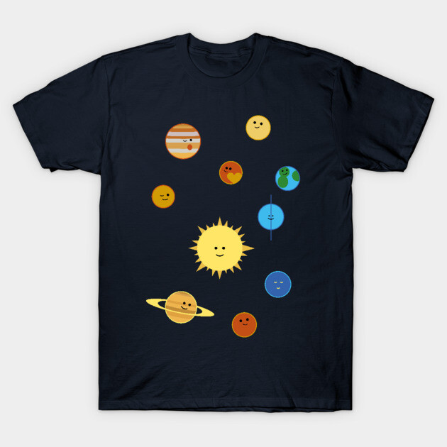 Cute planets (incl Pluto!) T-Shirt by Markadesign