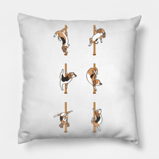 Beagle Pole Dancing CLub Pillow