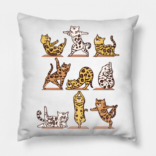 Bengal Cat Yoga Pillow