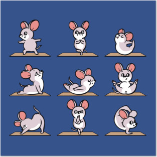 Mouse Yoga Posters and Art