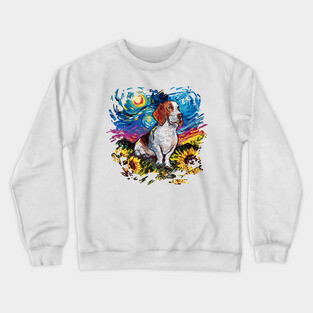 Basset Hound Night 2 (version 2) Crewneck Sweatshirt