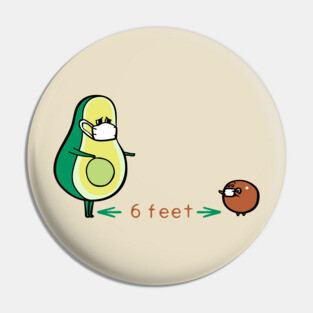 Social Distancing Avocado Pin