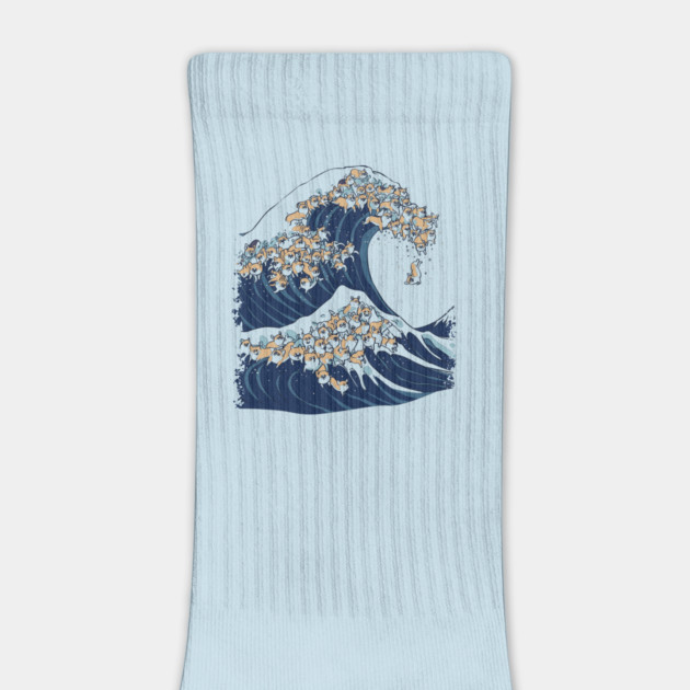 The Great Wave of Corgi by huebucket