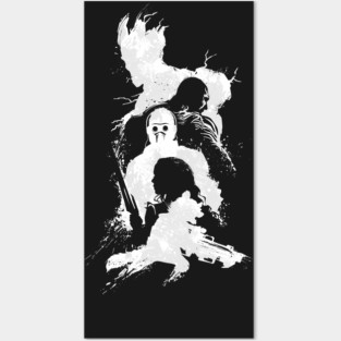 Abstract Guardians (white print) Posters and Art