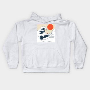 The Great Wave of Cats Kids Hoodie