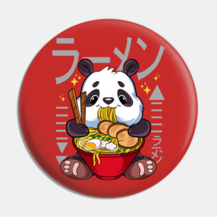 Ramen Panda Cute Kawaii Panda Eating Ramen Pin
