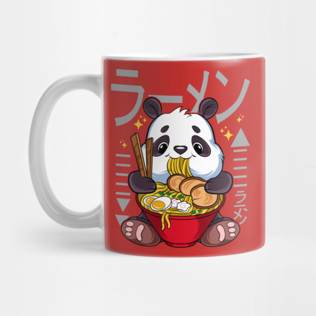 Ramen Panda Cute Kawaii Panda Eating Ramen by creative