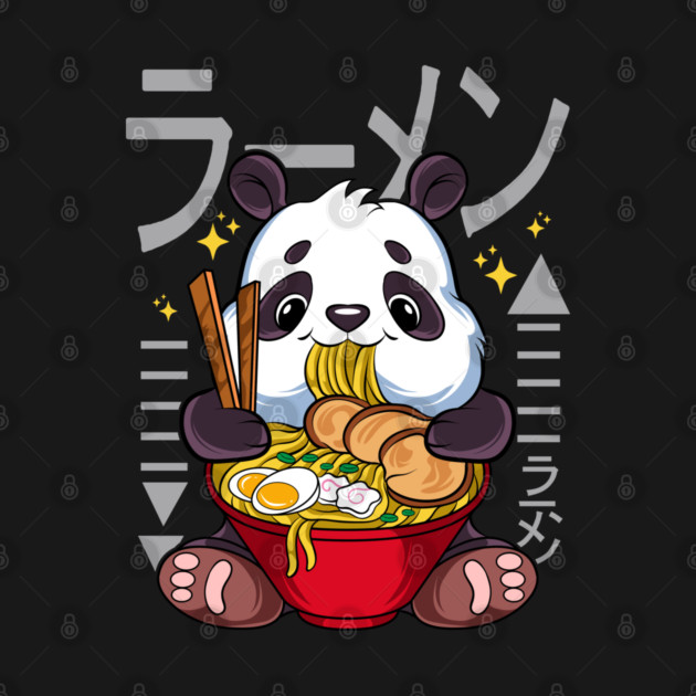Ramen Panda Cute Kawaii Panda Eating Ramen by creative