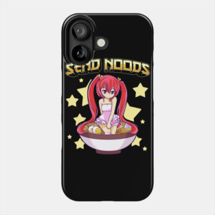Send Noods Cute Anime Girl inside a Ramen Bowl Phone Case