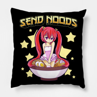 Send Noods Cute Anime Girl inside a Ramen Bowl Pillow