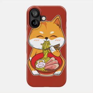 Ramen Shiba Inu Cute Kawaii Turf Dog Eating Noodles Phone Case
