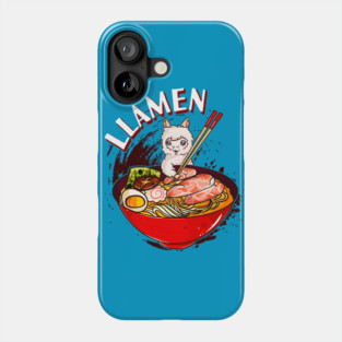 Ramen Bowl & Llama with Chopsticks Phone Case