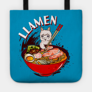 Ramen Bowl & Llama with Chopsticks Tote