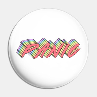 PANIC pastel typography Pin