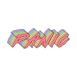 PANIC pastel typography T-Shirt