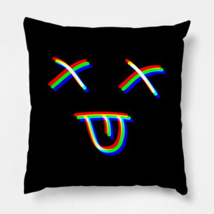 Glitch Face Pillow