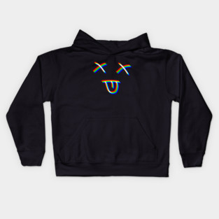 Glitch Face Kids Hoodie