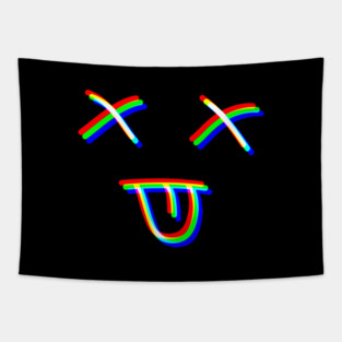 Glitch Face Tapestry