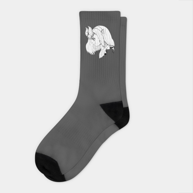 DEMON GIRL Socks by droidmonkey