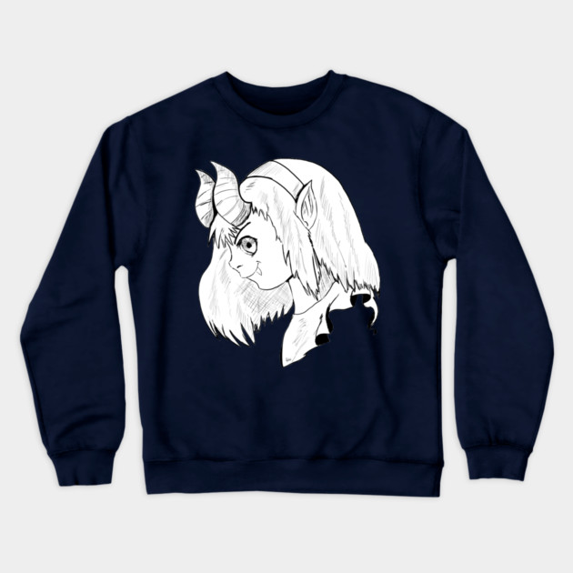 DEMON GIRL Crewneck Sweatshirt by droidmonkey