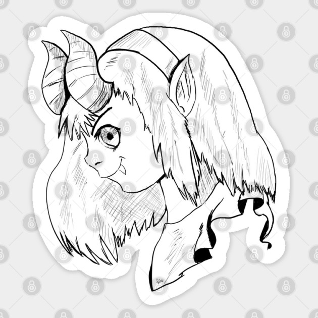 DEMON GIRL Sticker by droidmonkey
